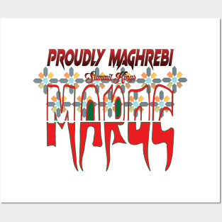 Proud Morocco Flag Gift Moroccan Lovers For Men's Women's Posters and Art